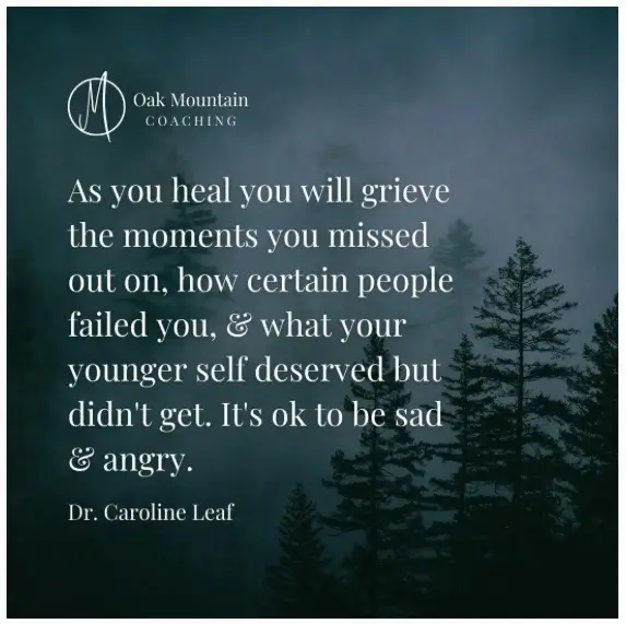 As you heal you will grieve